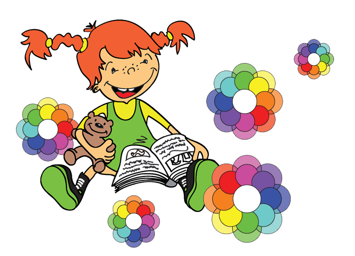 Bunte Illustration der Kita Kunterbunt